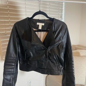 H&M Black Leather Biker Jacket